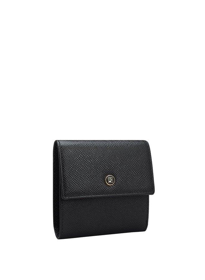Da Milano Mini Leather Wallet for Women - Black - Image 3